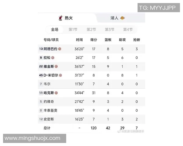 湖人对热火的比赛结果分析及赢得局数的详细统计
